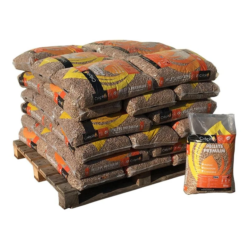 CRÉPITO Holzpellets – ½ Palette mit 36 Säcken à 15 kg