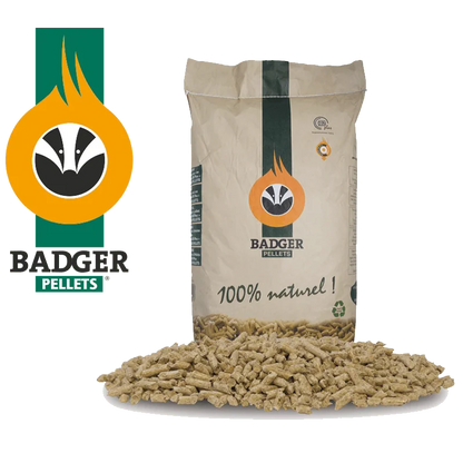 BADGER Holzpellets – Palette mit 65 Säcken à 15 kg